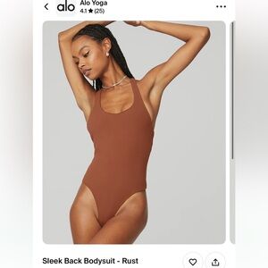 ALO Yoga Sleek Back Bodysuit - Rust / S